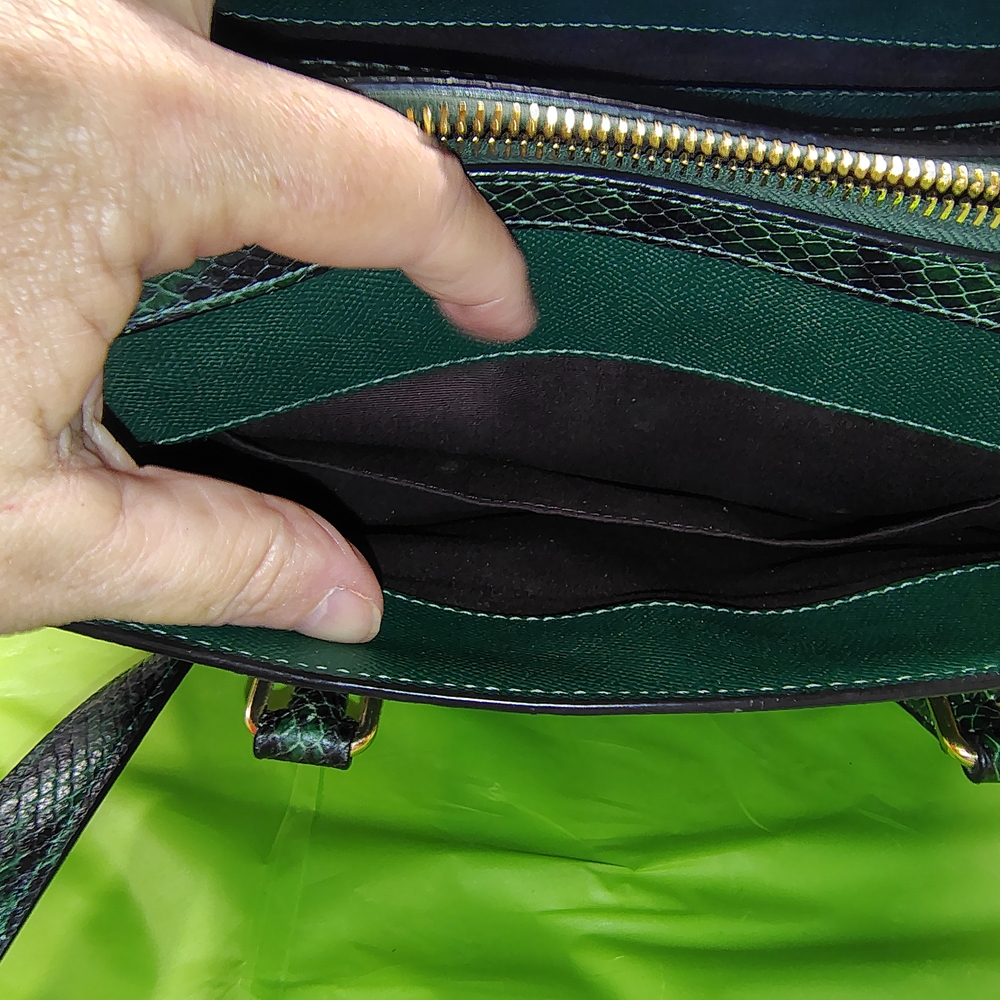 Coach Green Leather Handbag - Picture 6 of 15